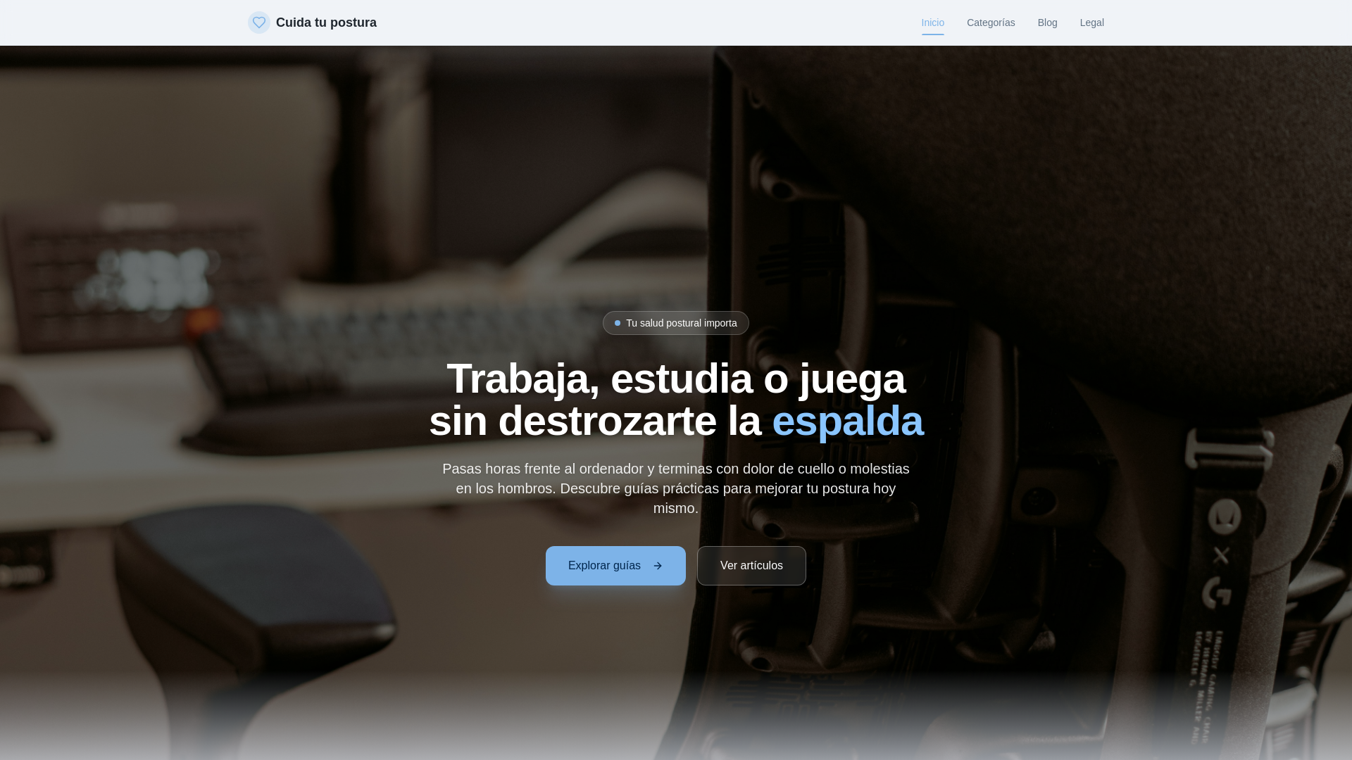 website screenshot of https://cuidatupostura.com/