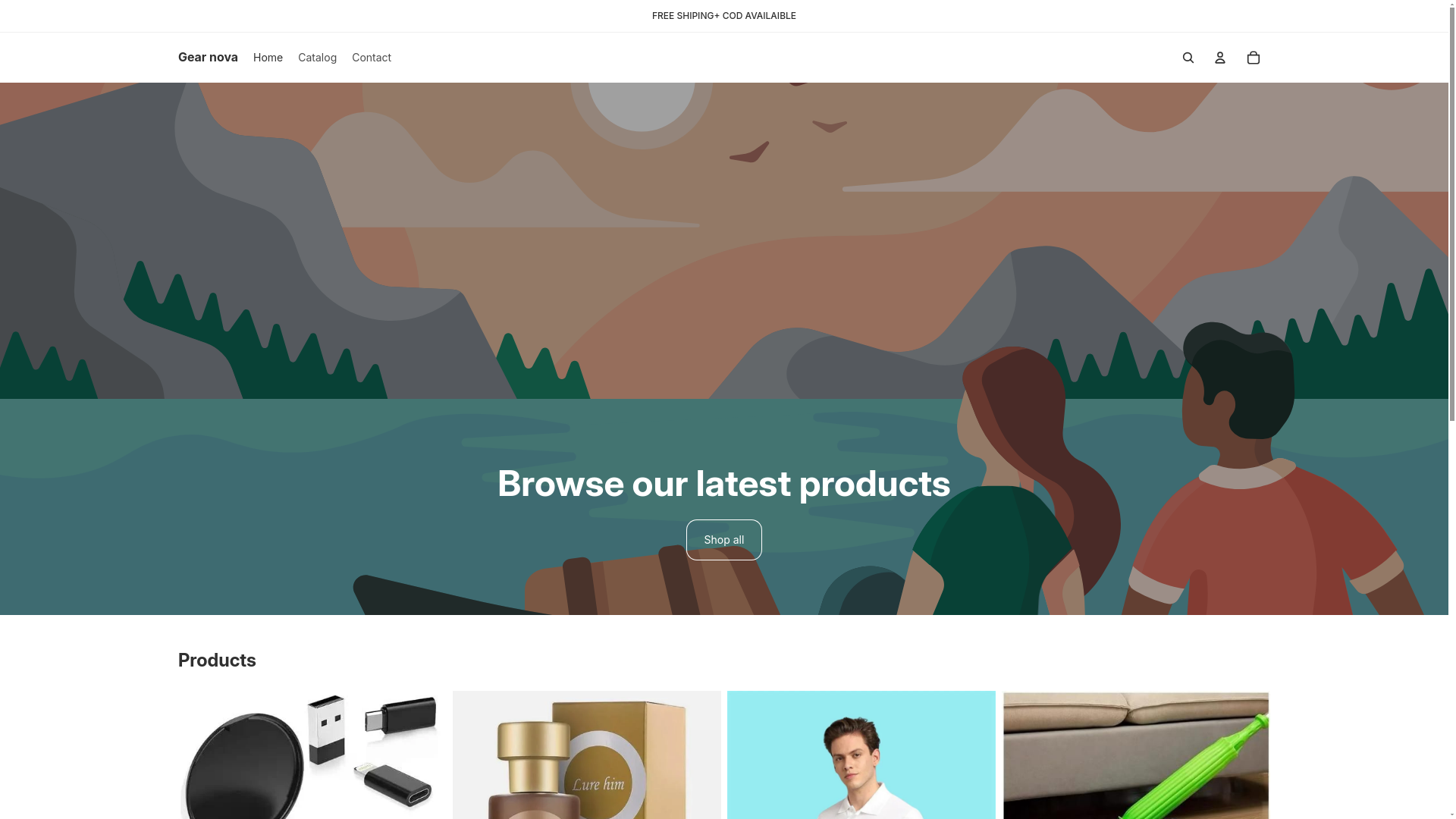 website screenshot of https://gearnova.in/