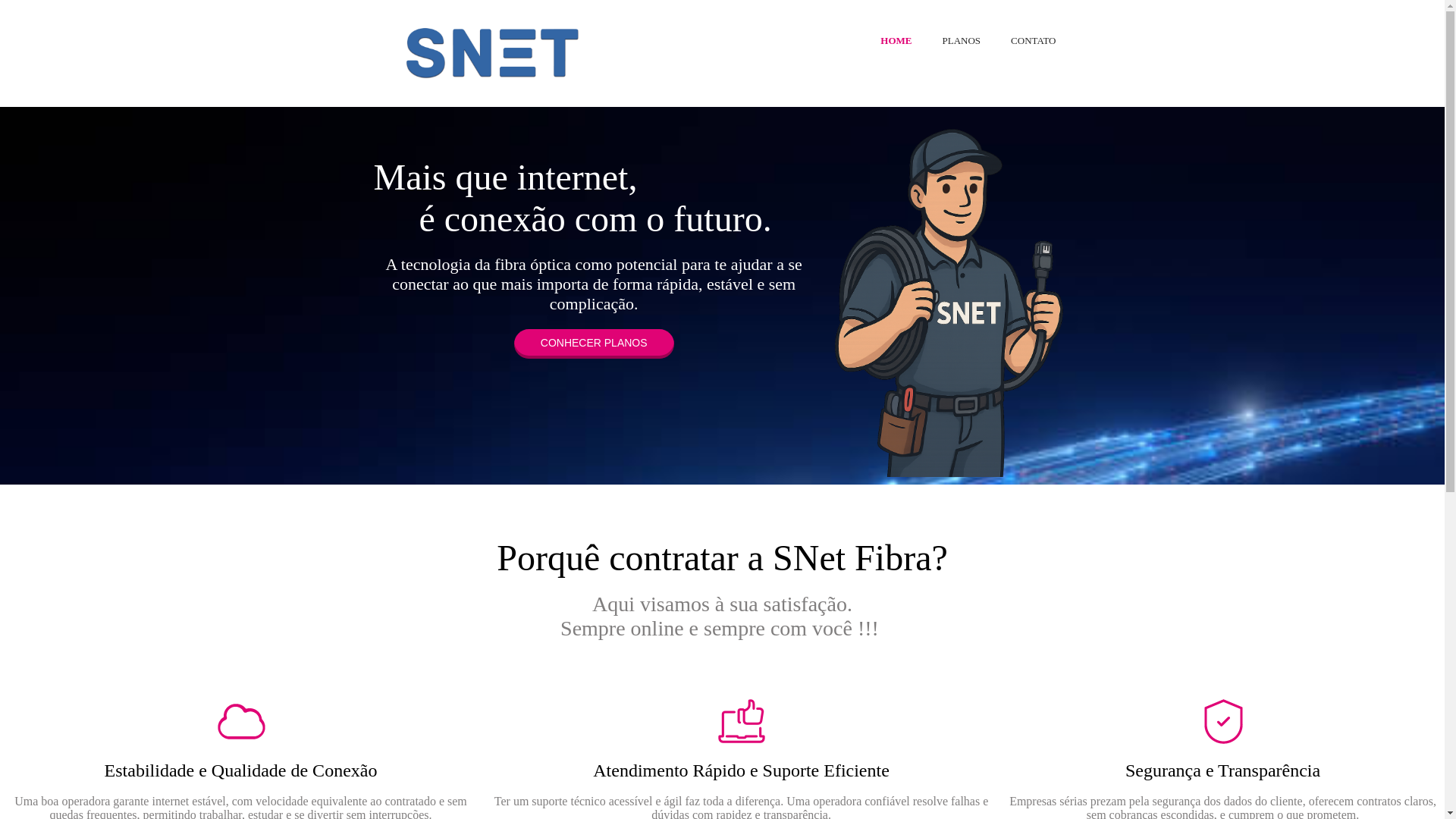 website screenshot of https://snetfibrasalvador.com.br/