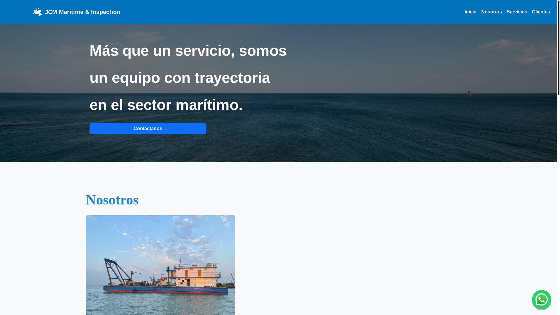 website screenshot of https://jcminspection.pe/