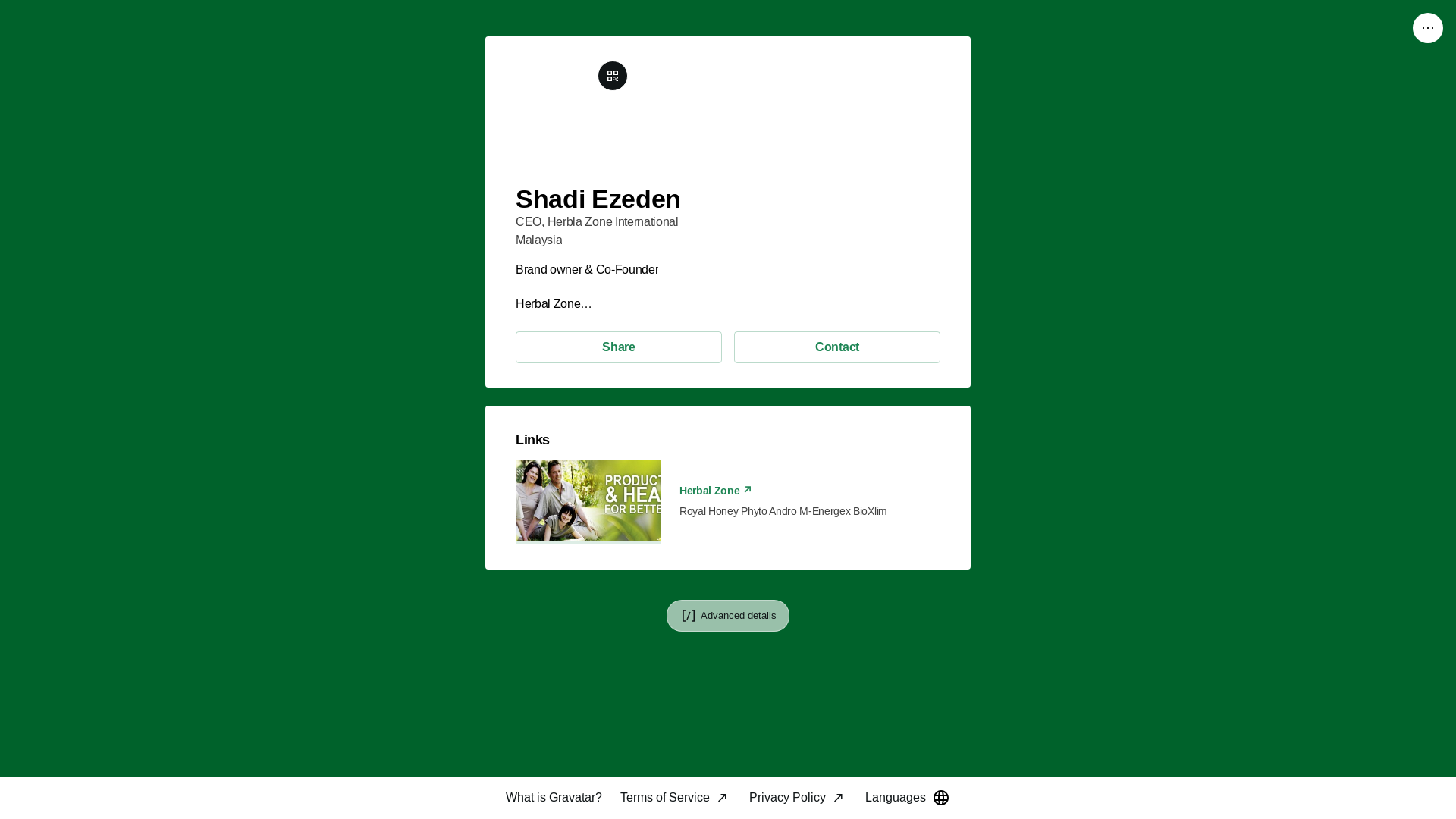 website screenshot of https://shadiezeden.info/