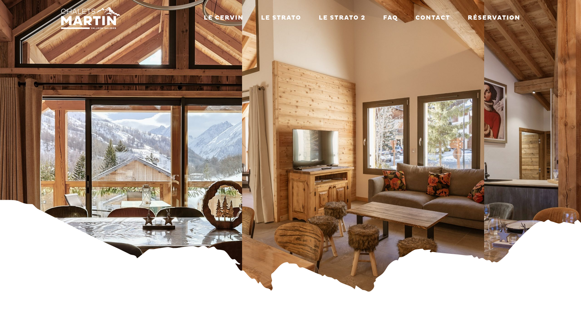 website screenshot of https://chalets-martin-valloire.fr