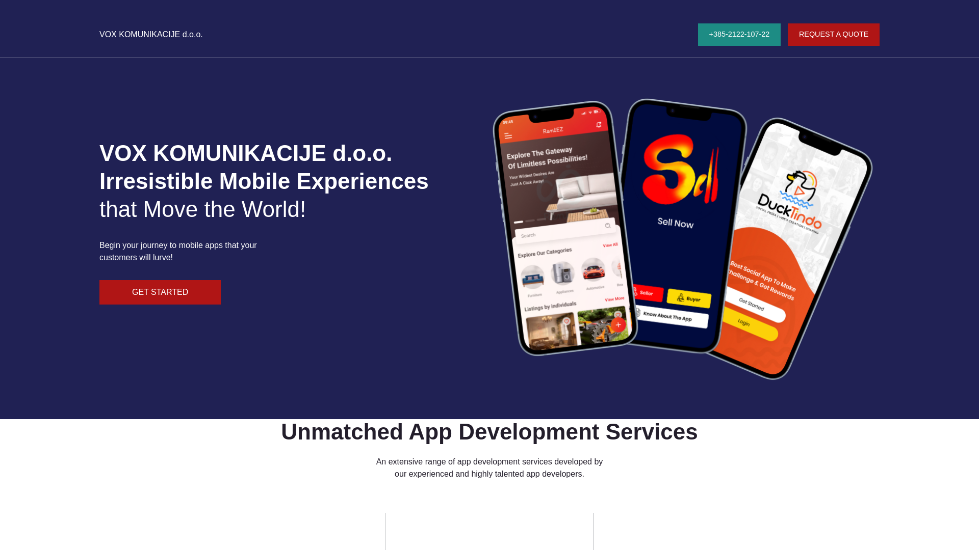 website screenshot of https://voxkomunika.com/