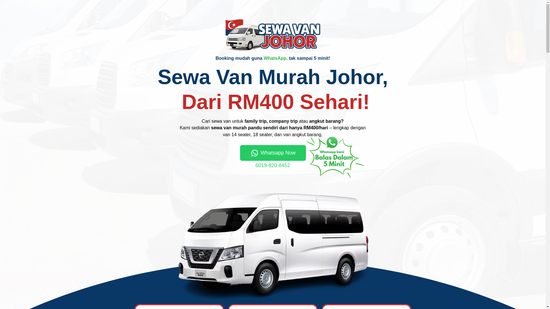 website screenshot of https://sewavanjohor.my/