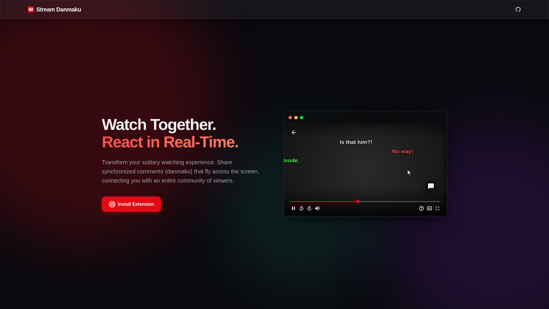 website screenshot of https://stream-danmaku.pages.dev/