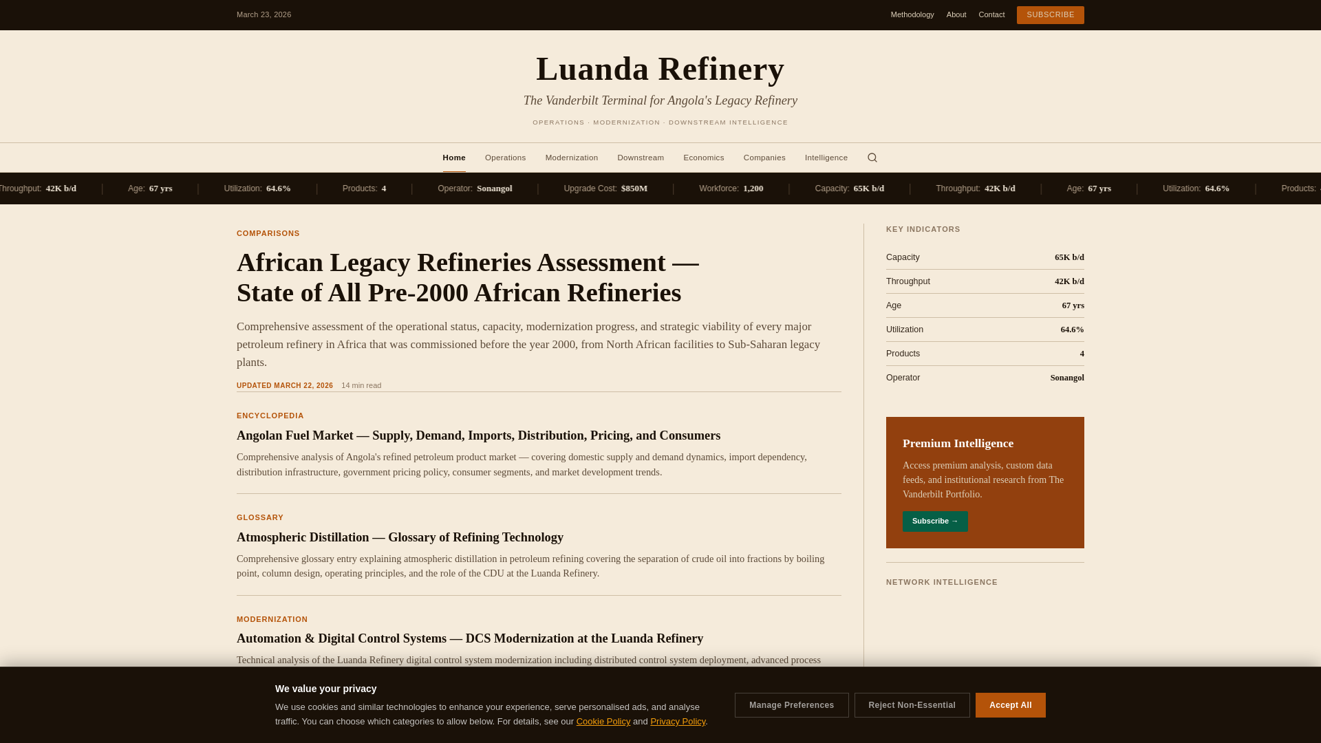 website screenshot of https://luandarefinery.pages.dev/