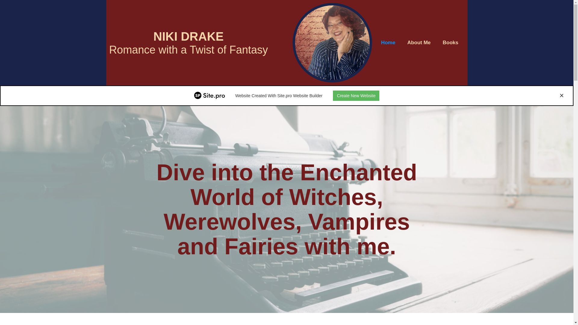 website screenshot of https://authornikidrake.com/