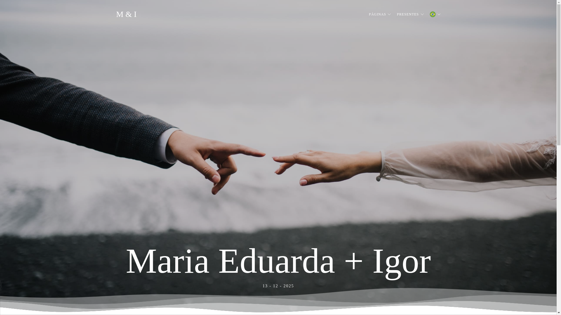 website screenshot of https://mariaeigor.com/