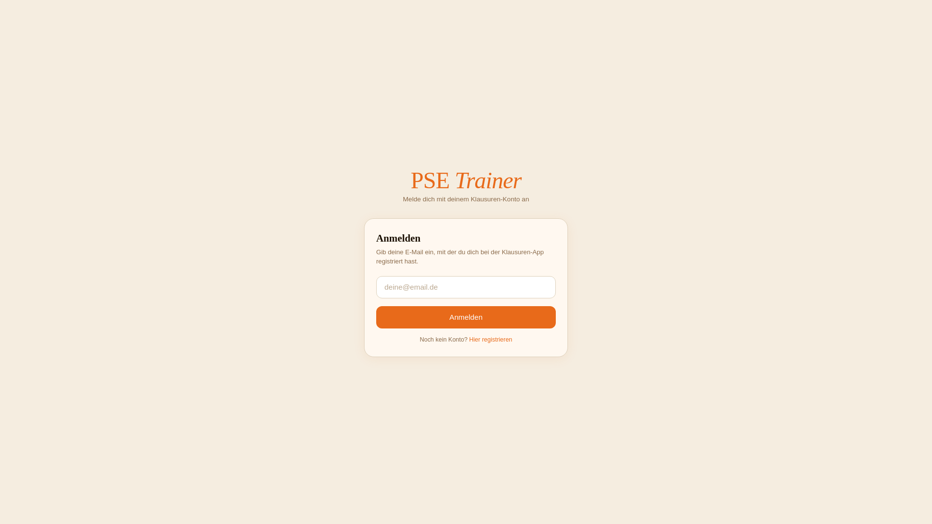 website screenshot of https://pse-trainer.pages.dev/