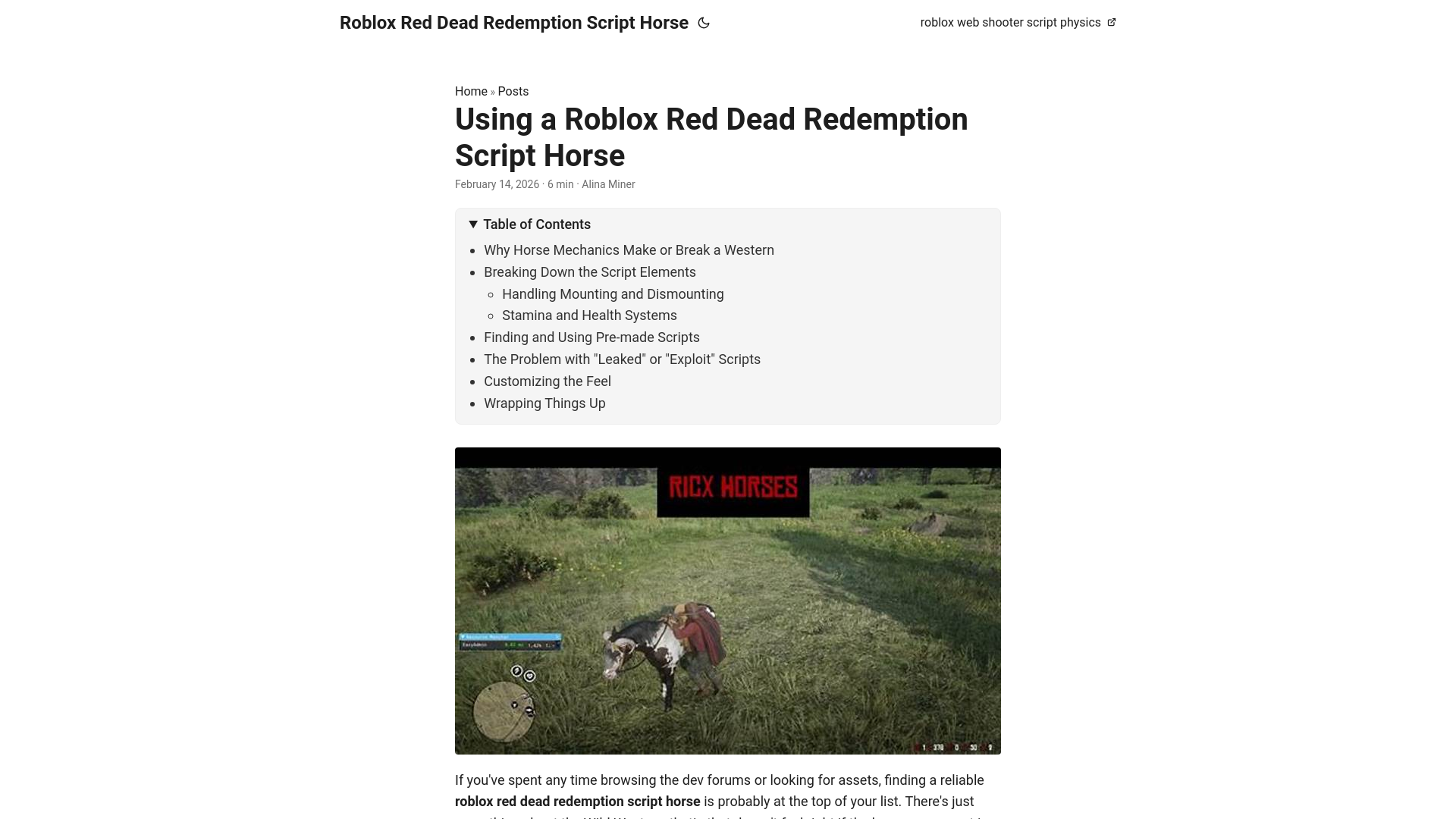 website screenshot of https://roblox-red-dead-redemption-script-horse.pages.dev/