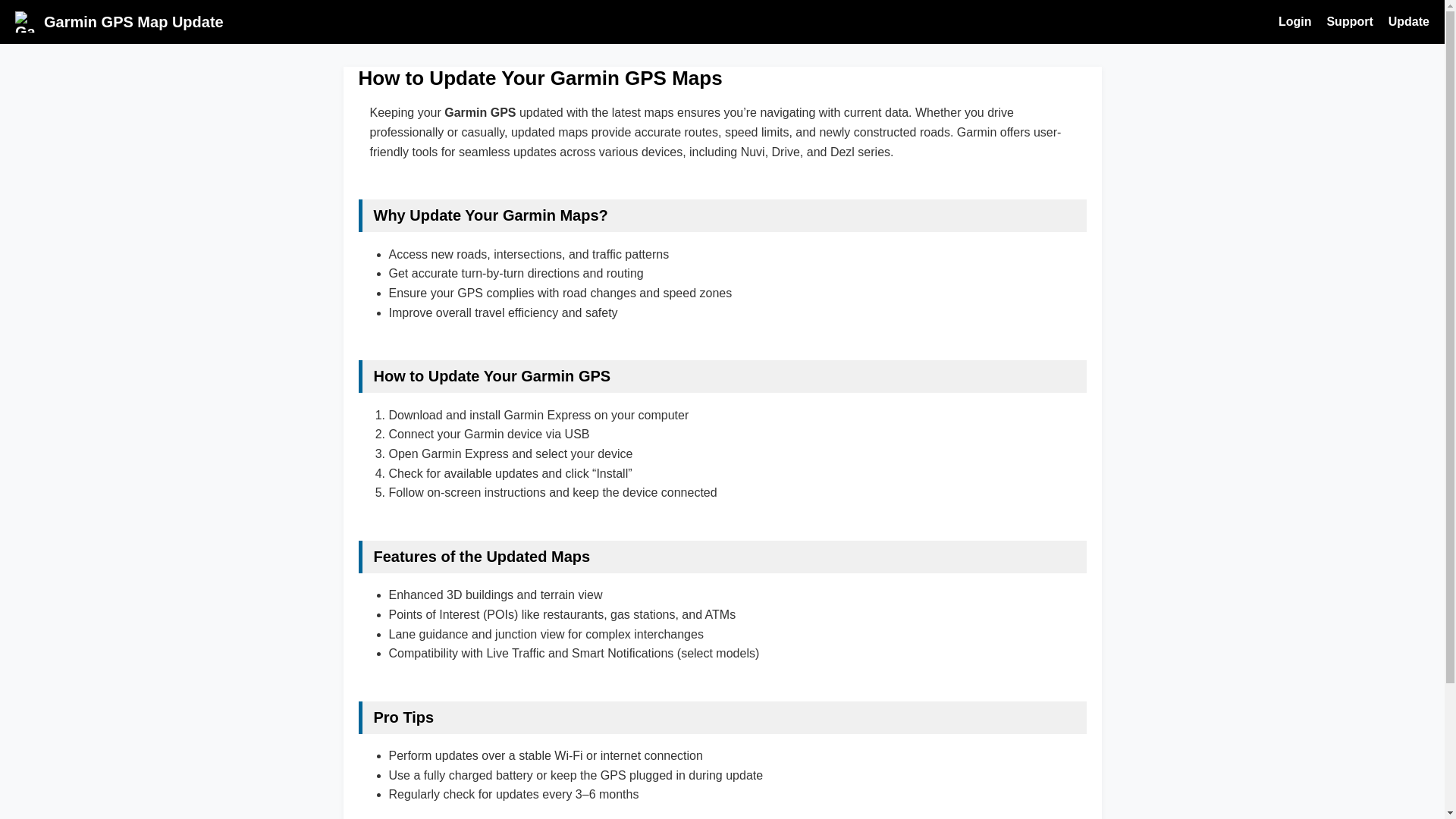 website screenshot of https://garminupdates.pages.dev/
