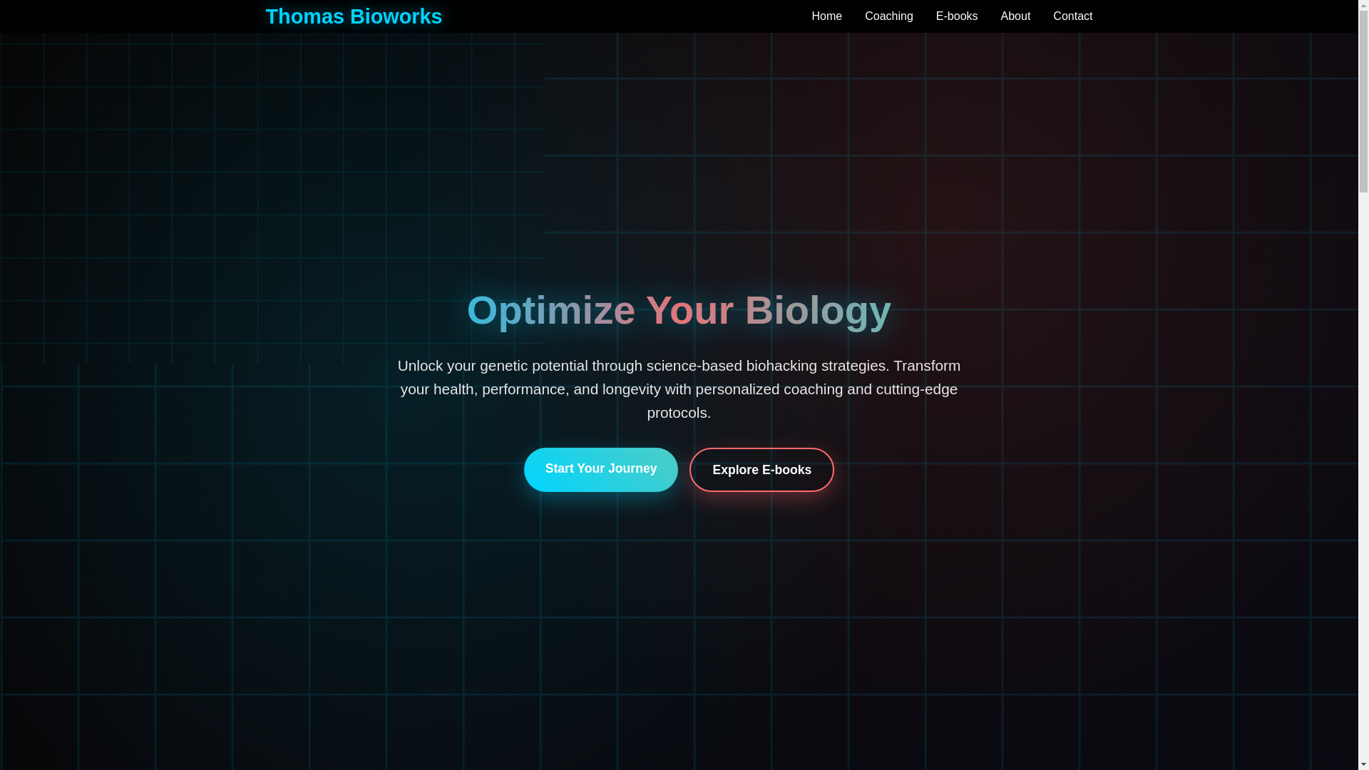 website screenshot of https://thomasbioworks.org/