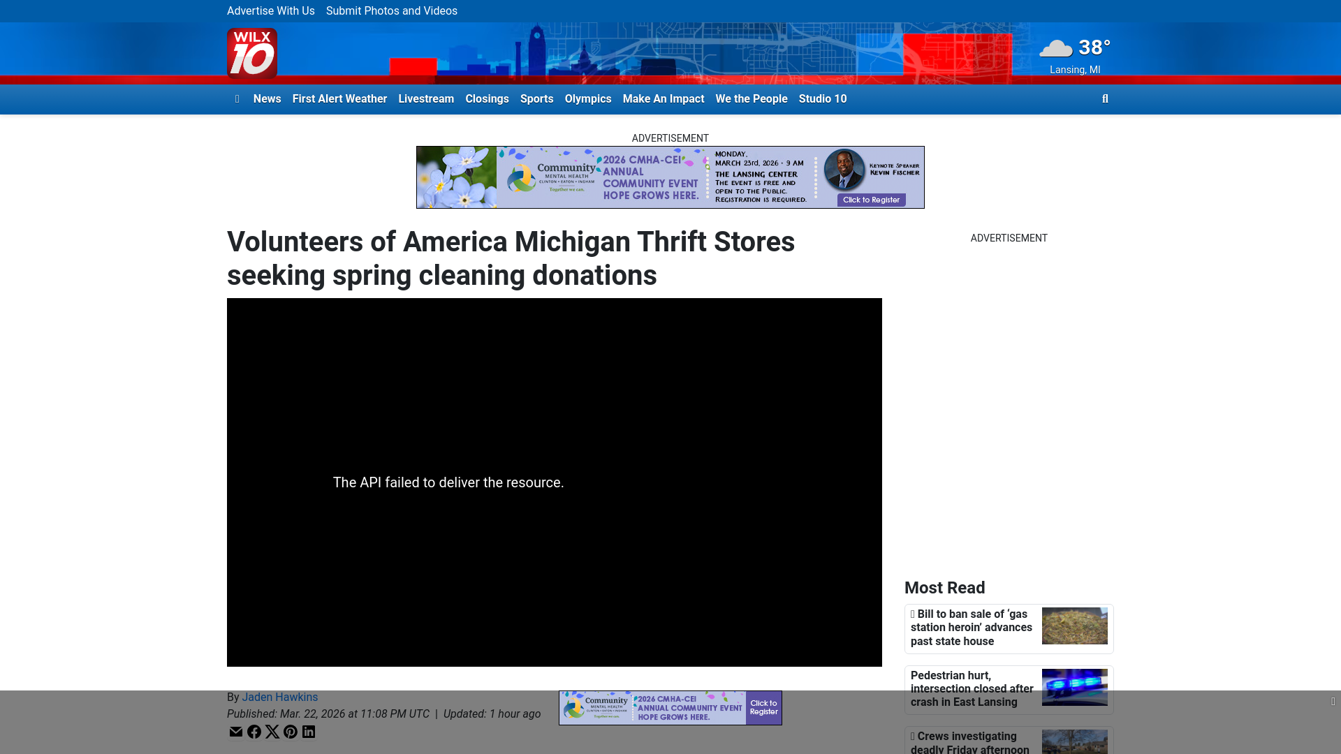 website screenshot of https://www.wilx.com/2026/03/22/volunteers-america-michigan-thrift-stores-seeking-spring-cleaning-donations/