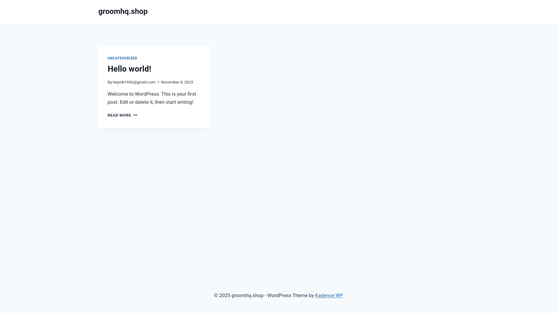 website screenshot of https://groomhq.shop/