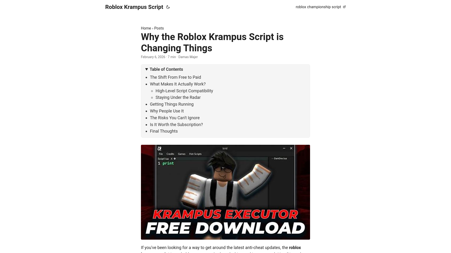 website screenshot of https://roblox-krampus-script.pages.dev/