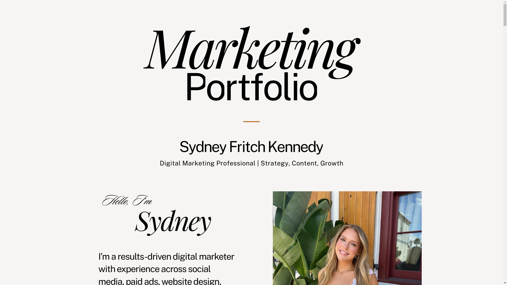 website screenshot of https://sydneykennedymarketing.com/