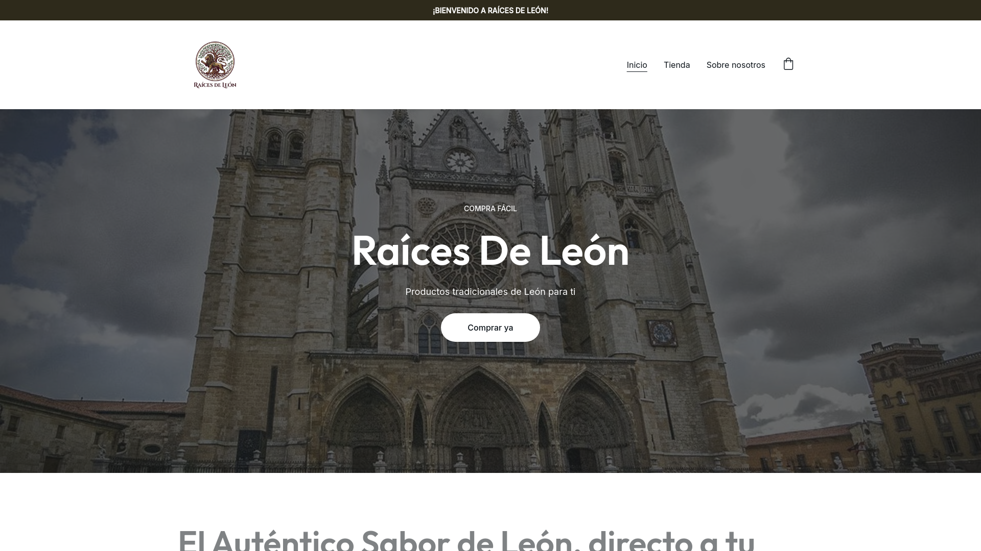 website screenshot of https://raicesdeleon.es/