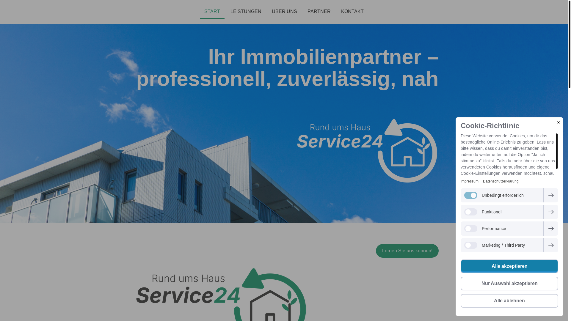 website screenshot of https://rund-ums-haus-service24.de/
