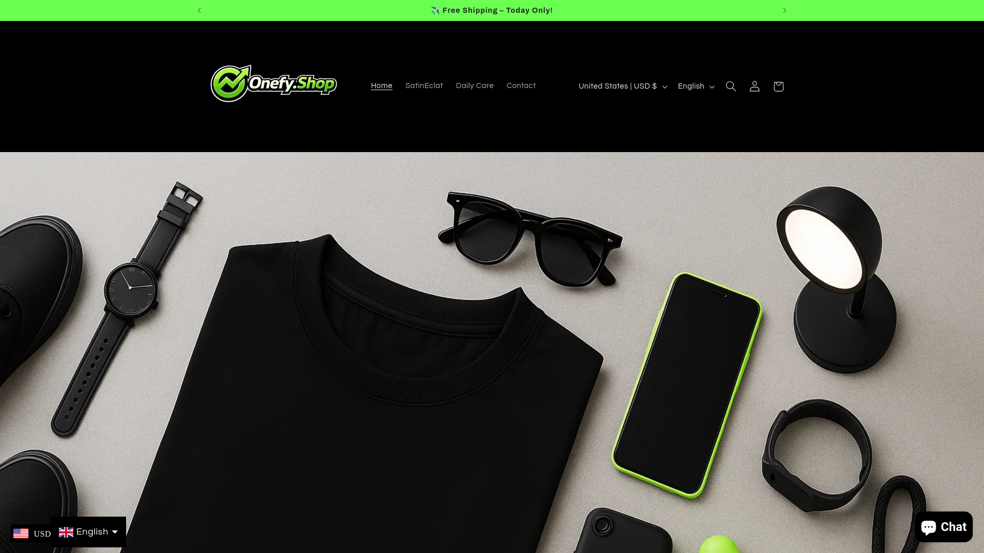 website screenshot of https://satineclat.com/