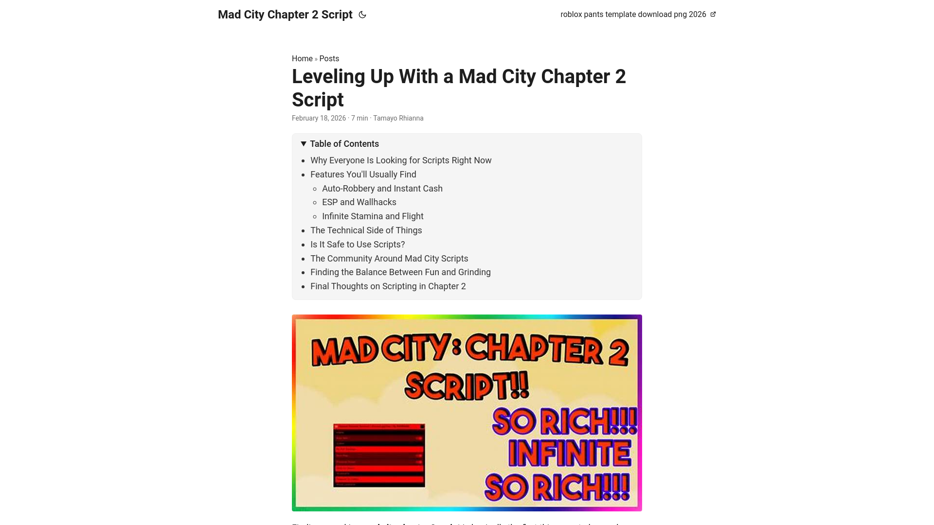 website screenshot of https://mad-city-chapter-2-script.pages.dev/
