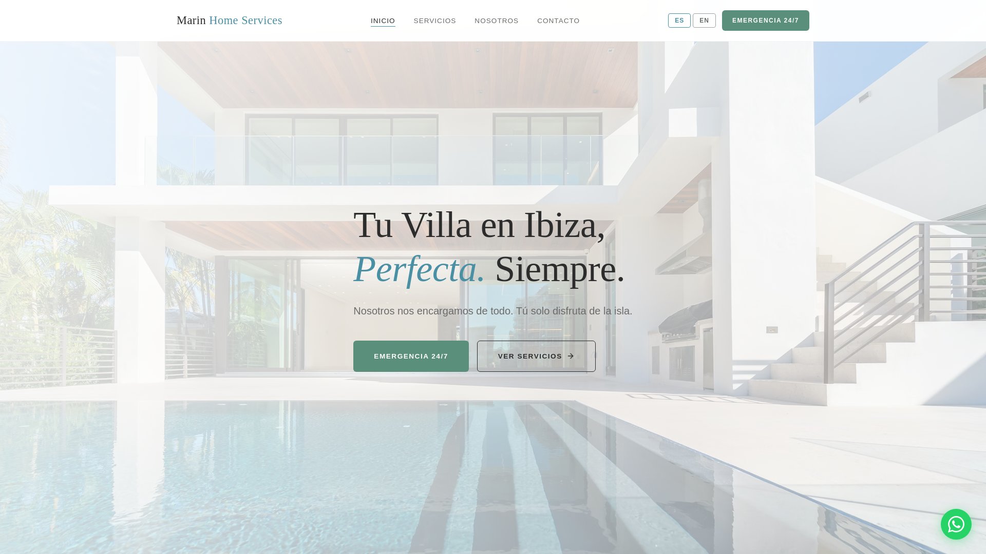 website screenshot of https://marinhomeservicesibiza.com/