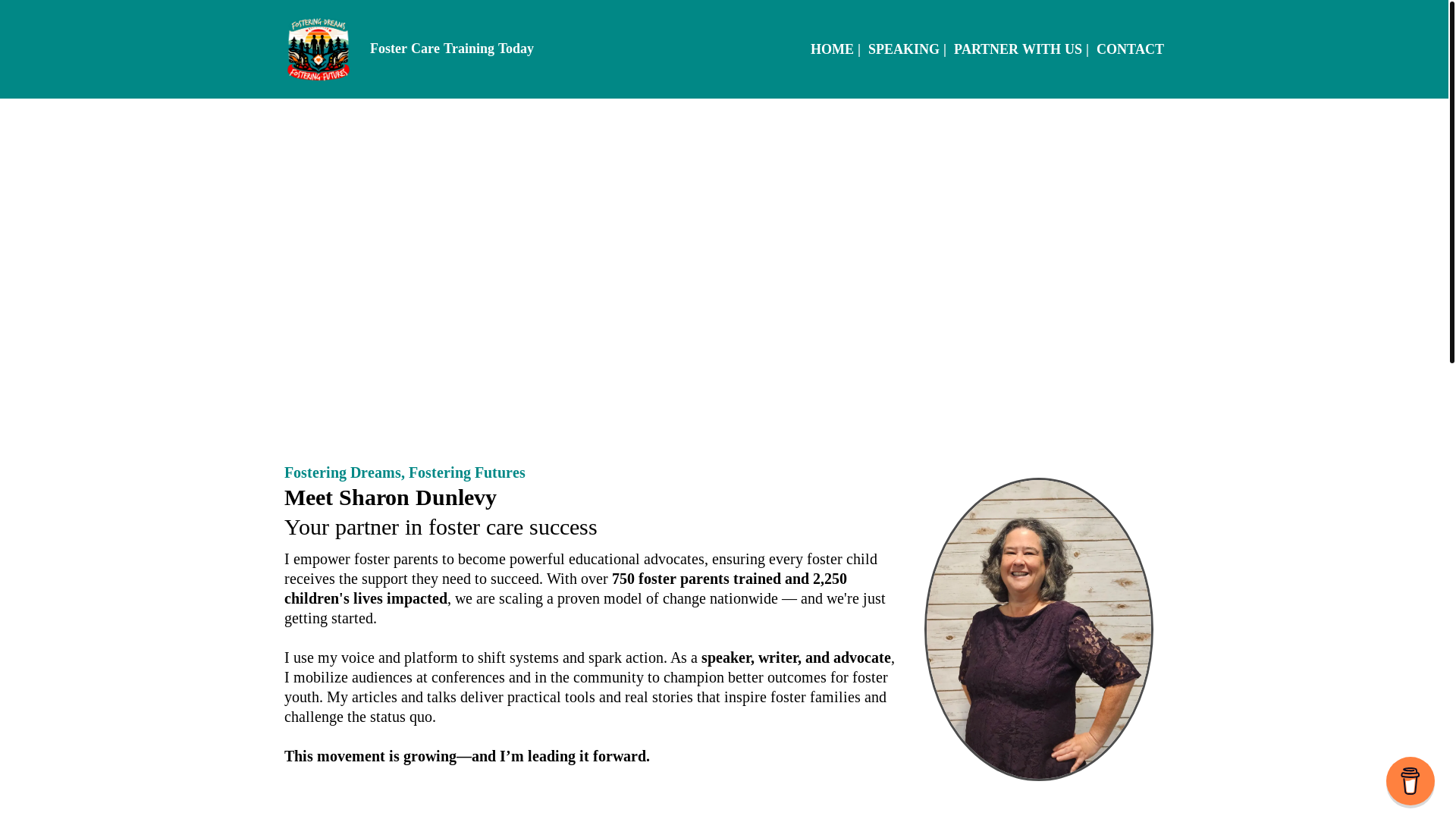 website screenshot of https://fostercaretrainingtoday.com/