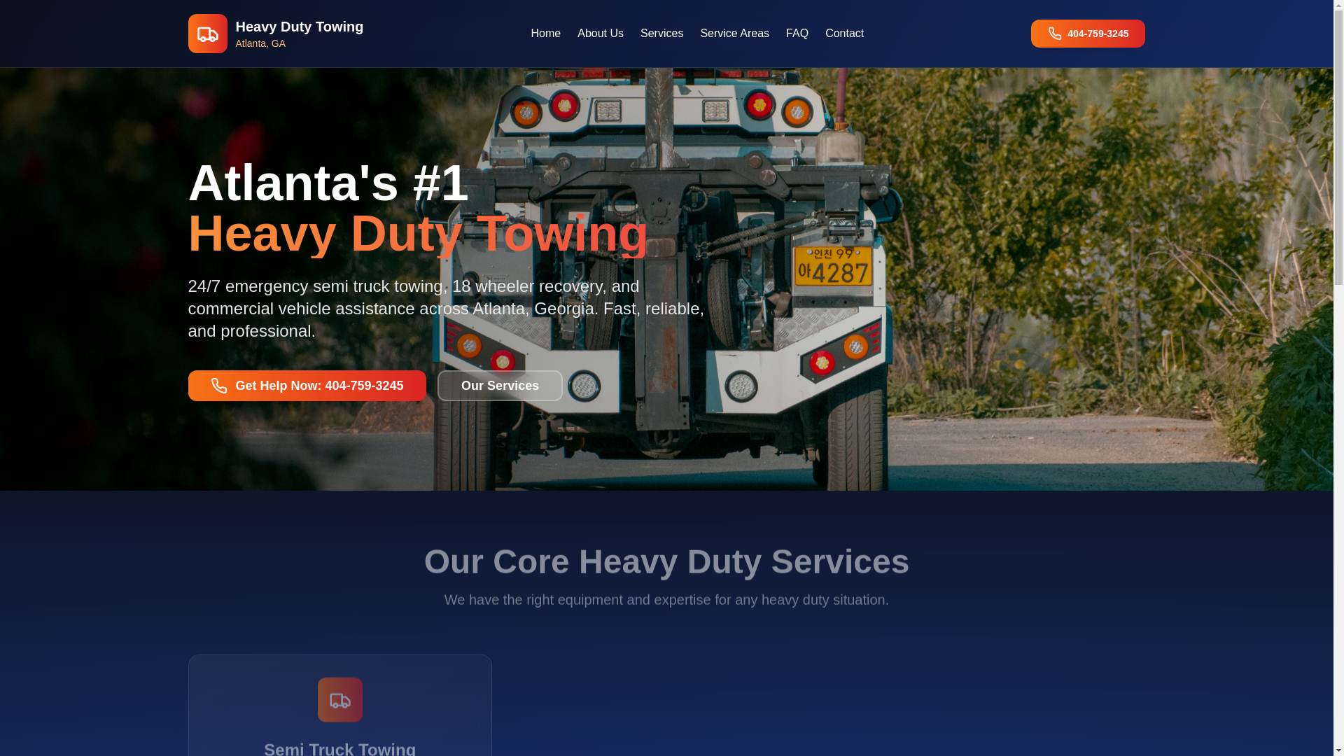 website screenshot of https://heavydutytowing.blog/