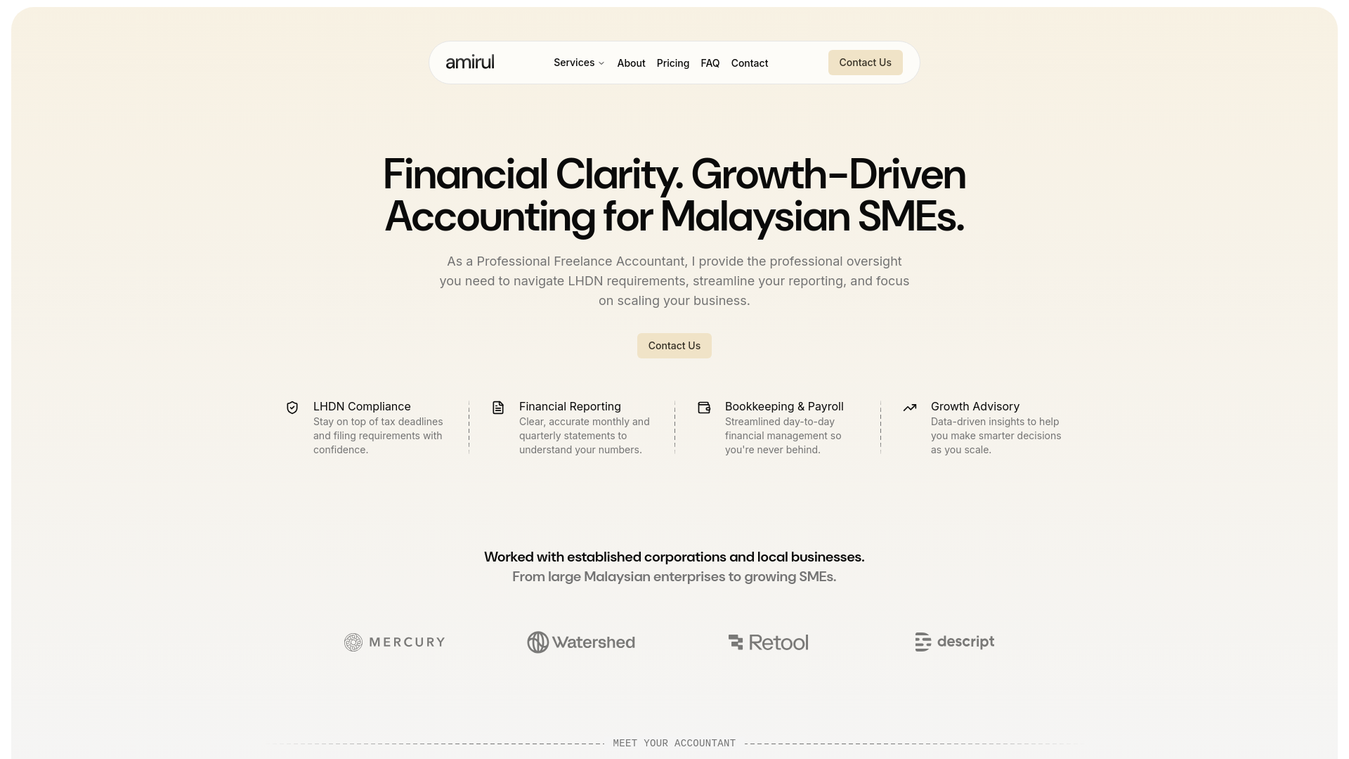 website screenshot of https://amiruladvisory-site.pages.dev/