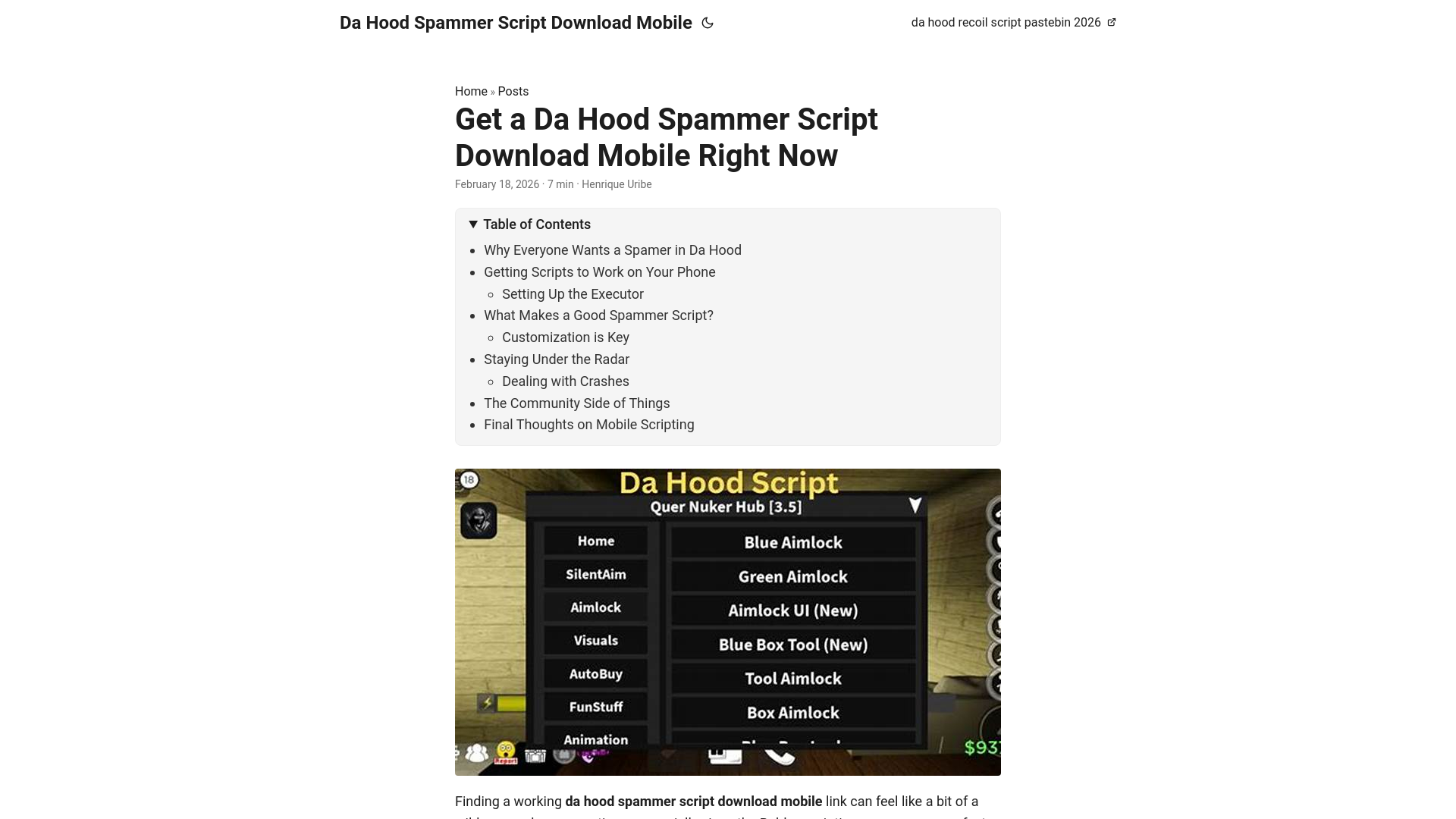 website screenshot of https://da-hood-spammer-script-download-mobile.pages.dev/