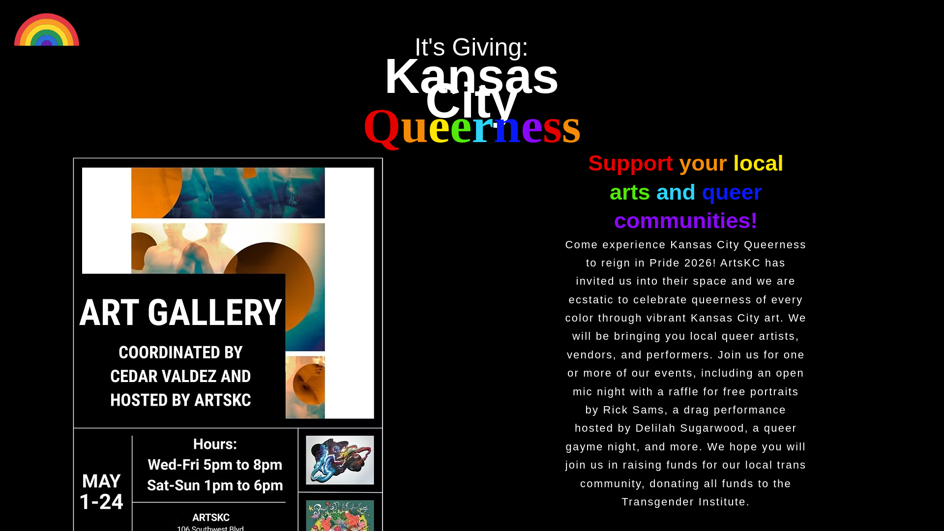 website screenshot of https://kcqueerness.com