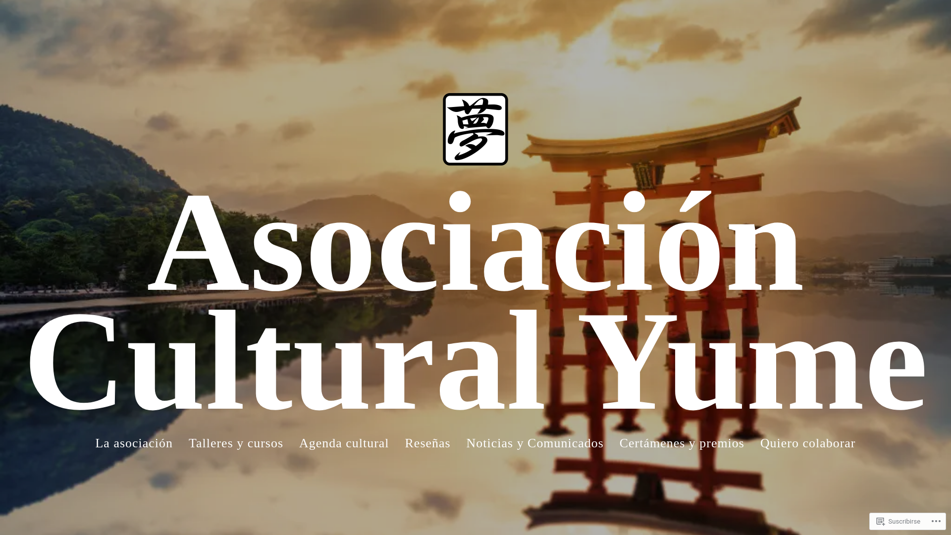 website screenshot of https://asociacionculturalyume.com/
