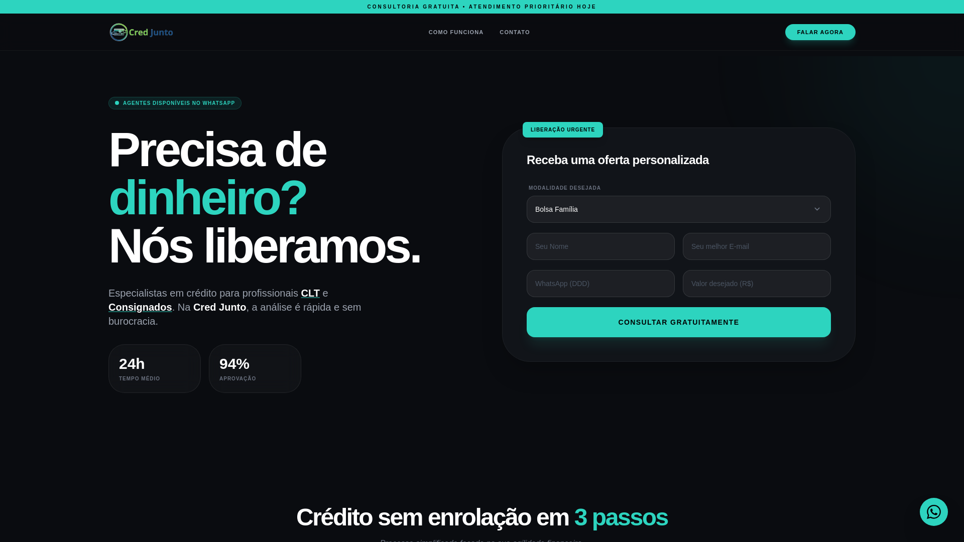 website screenshot of https://credjunto.pages.dev/
