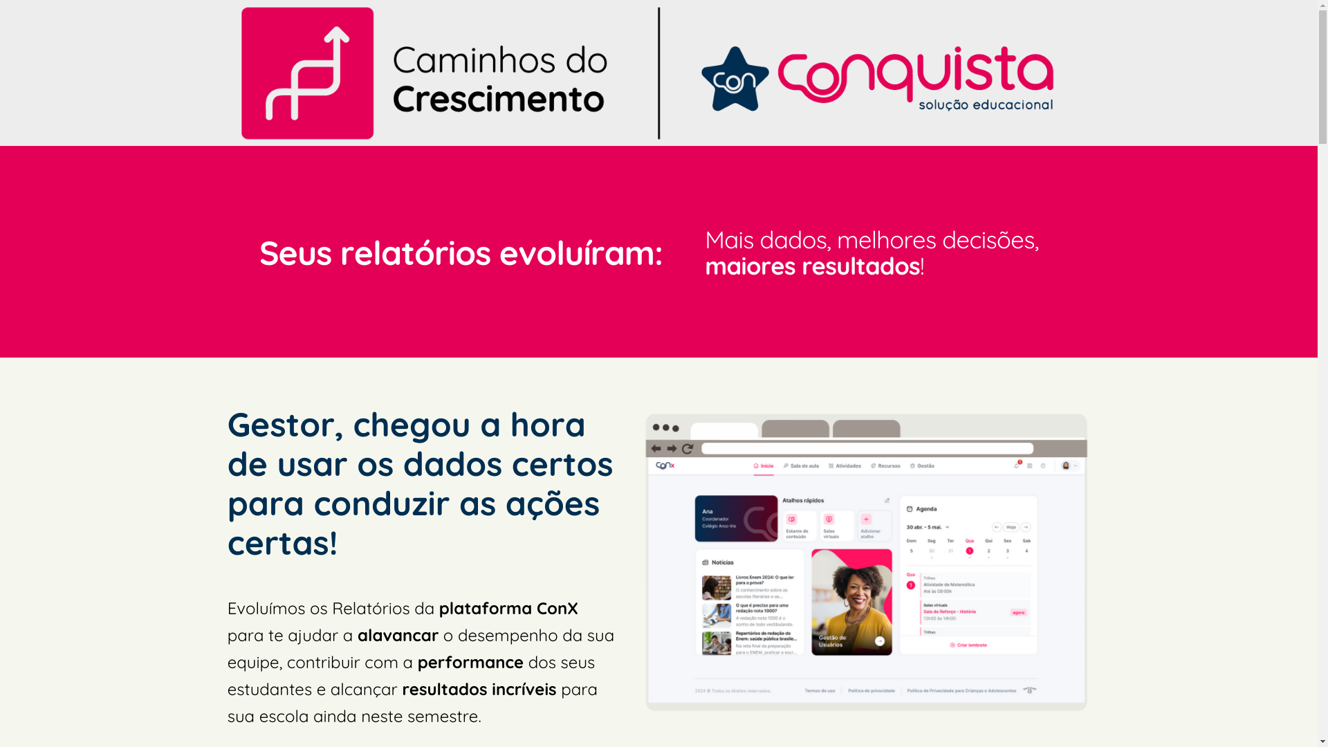website screenshot of https://caminhosdocrescimento.com/