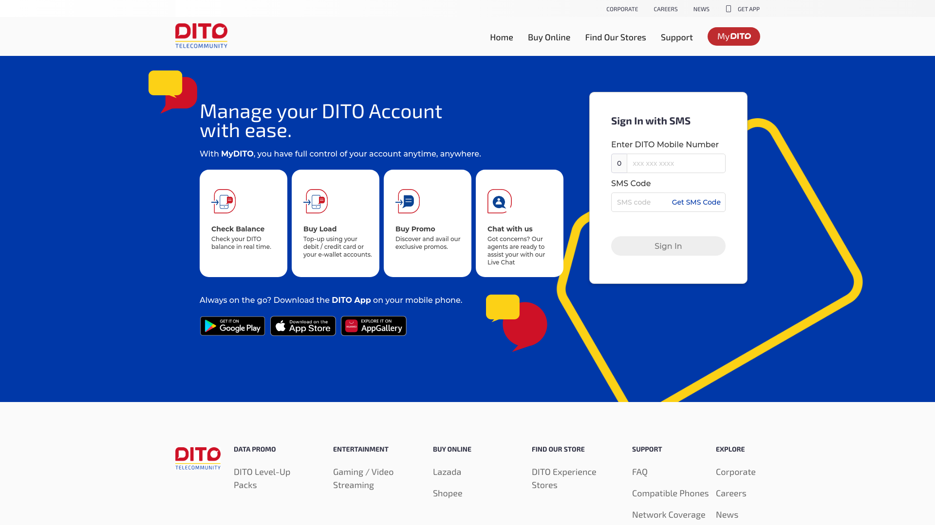 website screenshot of https://digital.dito.ph