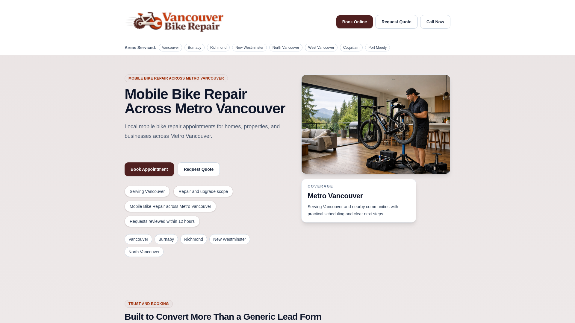website screenshot of https://vancouverbikerepair.pages.dev/