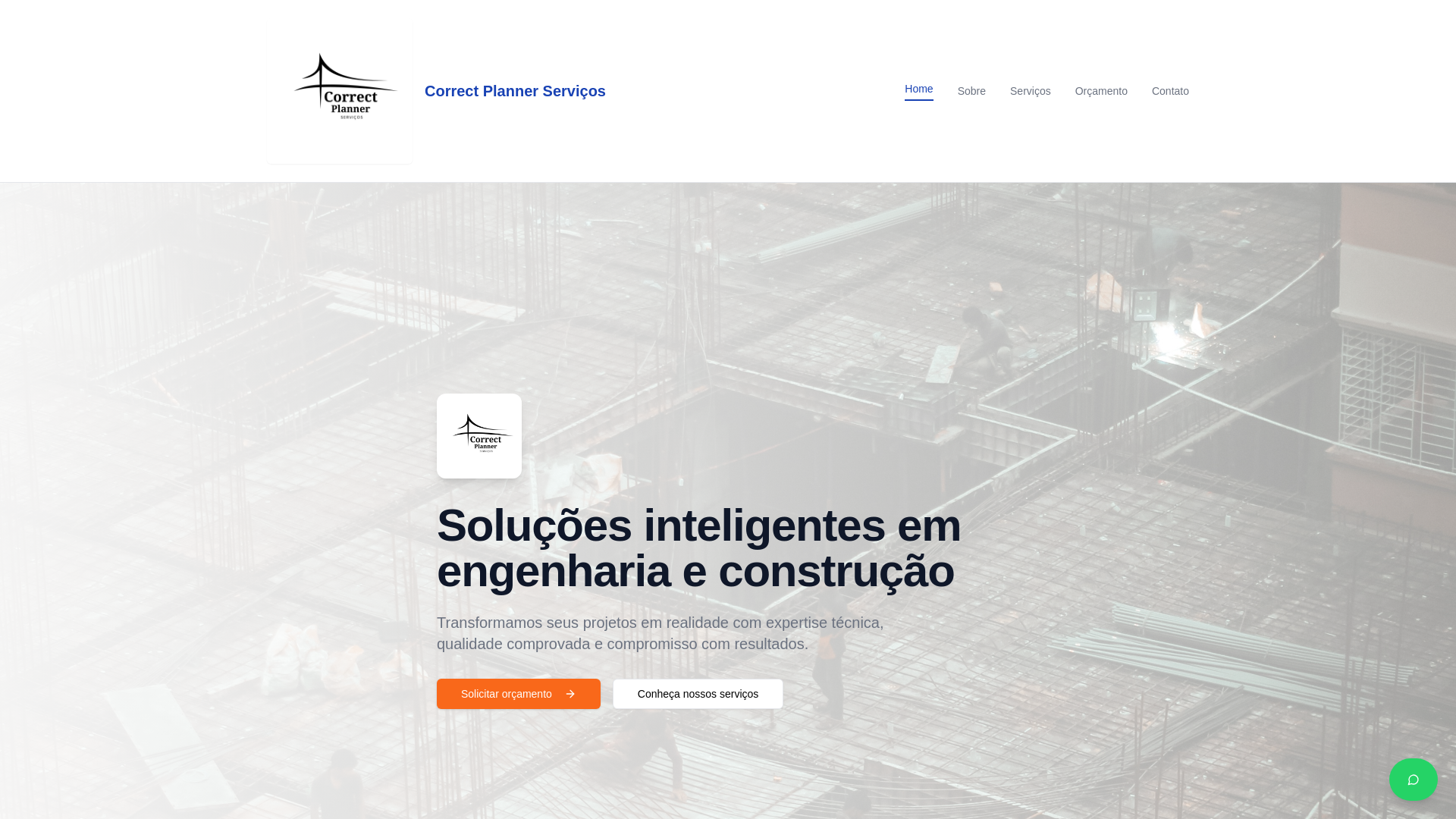 website screenshot of https://correctplanner.com.br