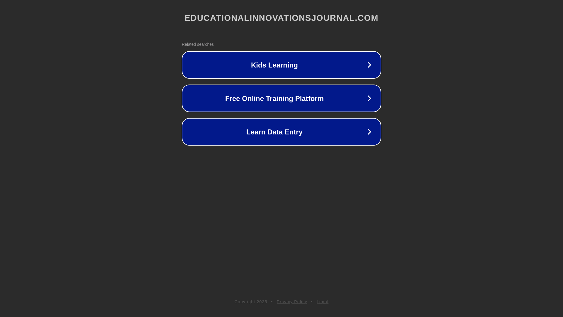 website screenshot of https://educationalinnovationsjournal.com/