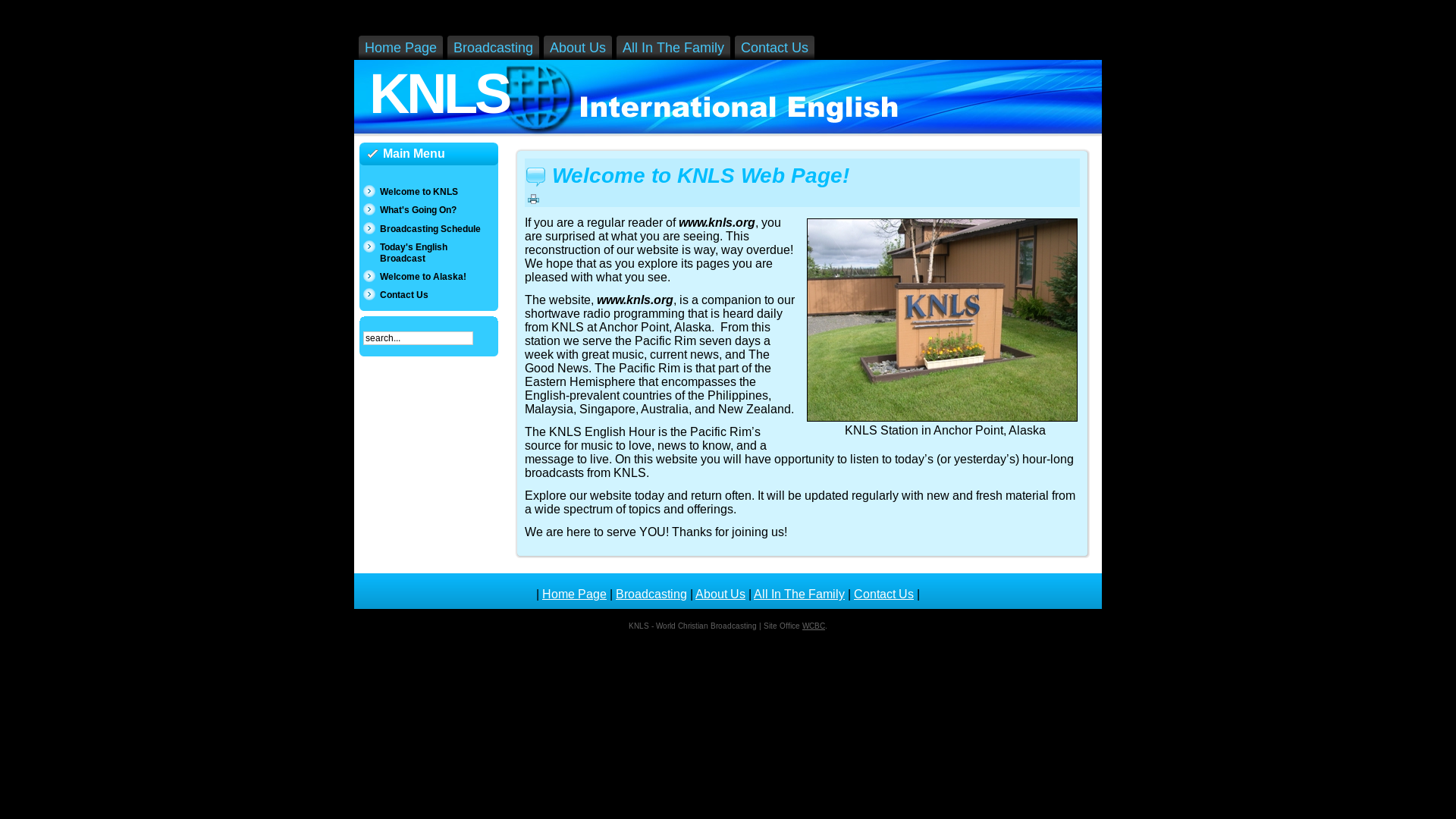 website screenshot of https://knls.org/