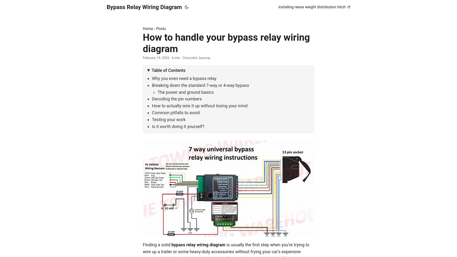 website screenshot of https://bypass-relay-wiring-diagram.pages.dev/