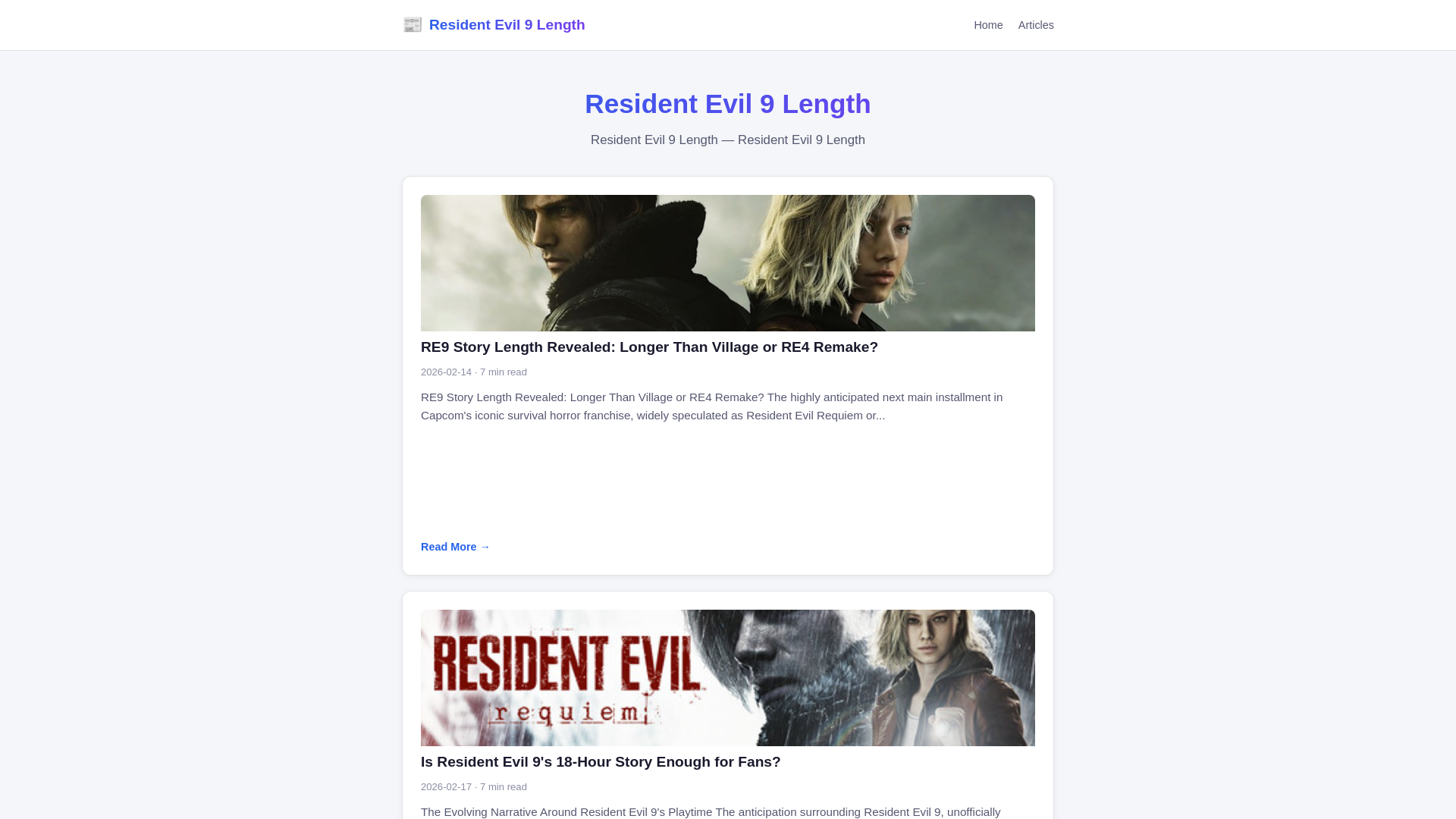website screenshot of https://resident-evil-9-length.pages.dev/