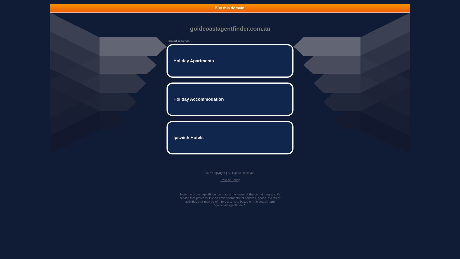 website screenshot of https://goldcoastagentfinder.com.au/