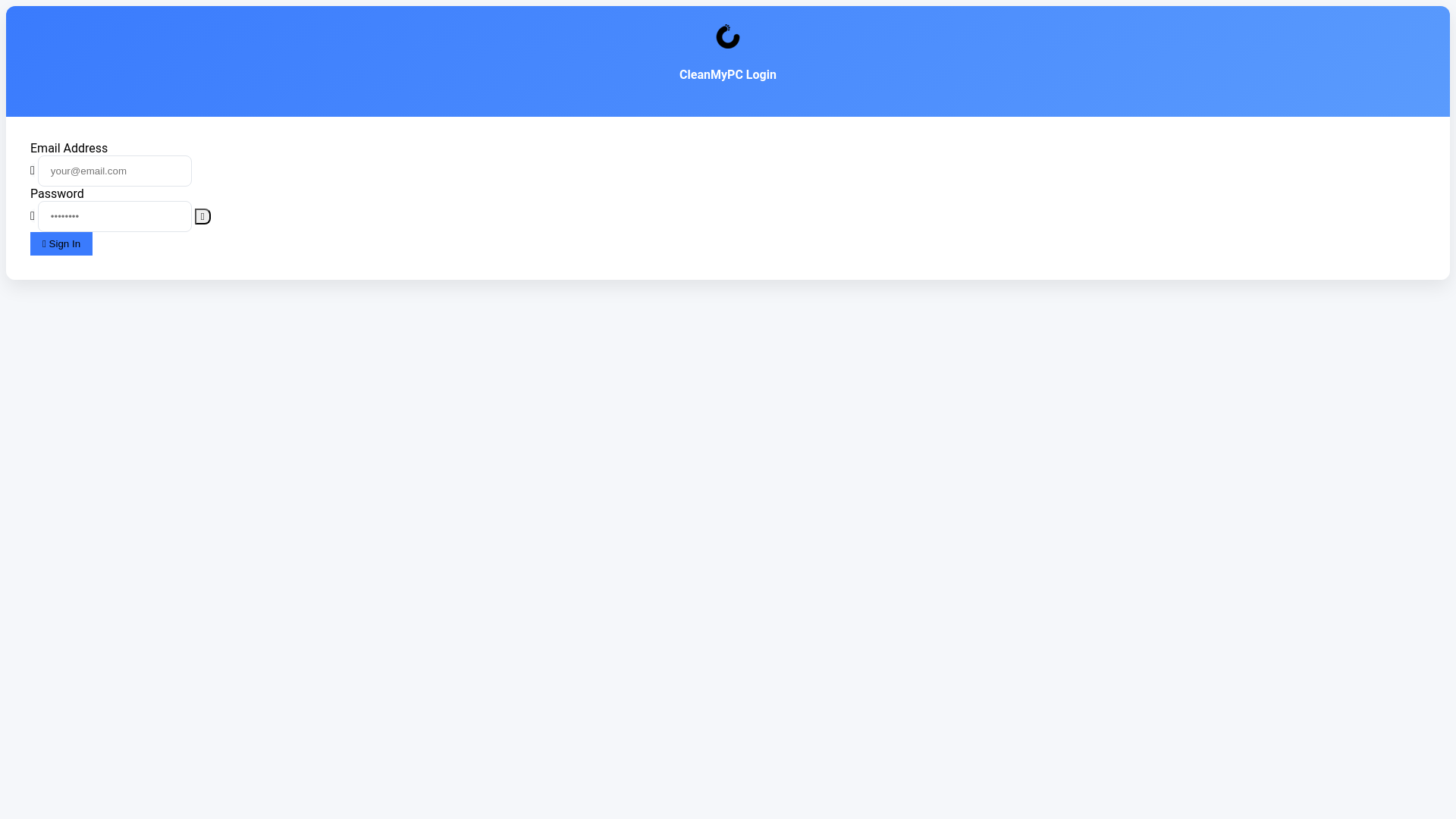 website screenshot of https://macpawaccount.com