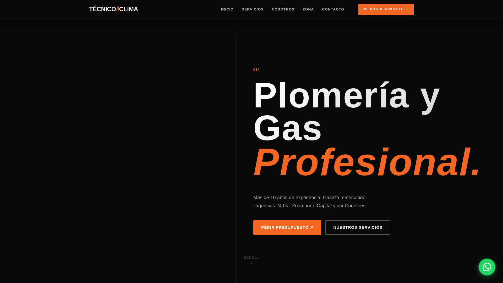 website screenshot of https://tecnicoclima.com.ar/