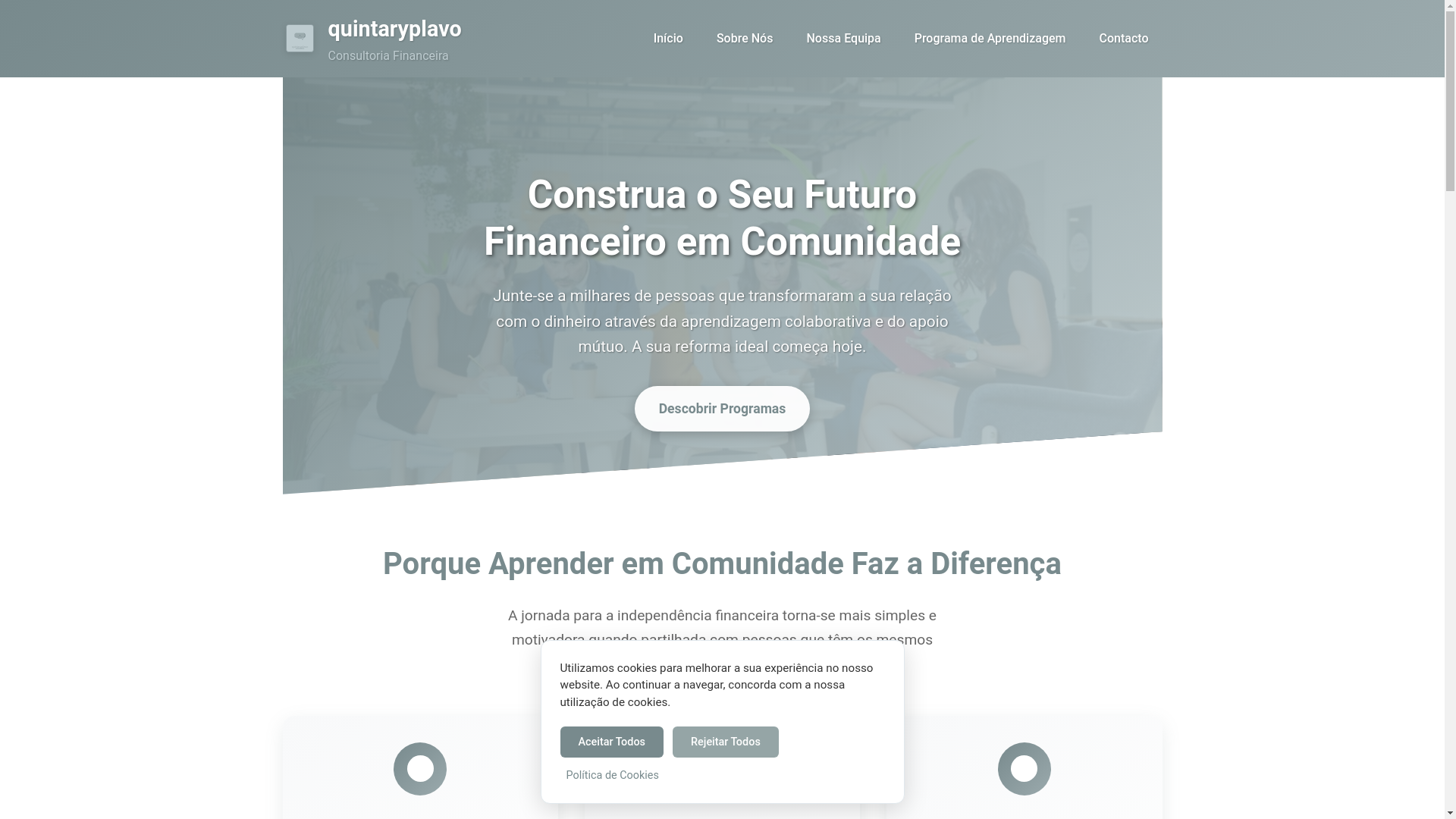 website screenshot of https://quintaryplavo.com/