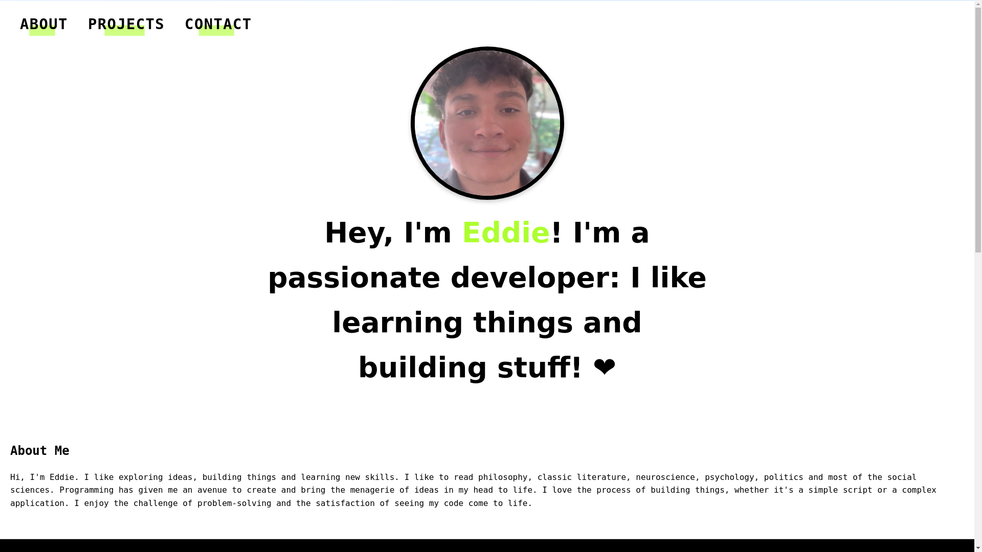 website screenshot of https://eddiearellano.com/