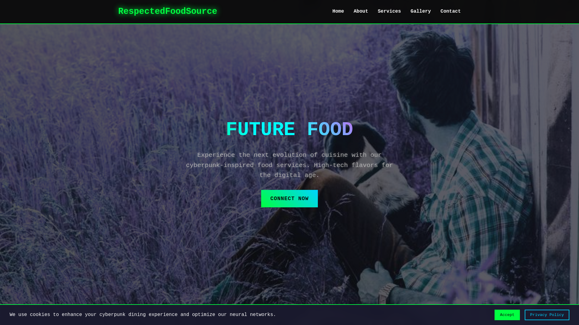 website screenshot of https://respectedfoodsource.cyou/