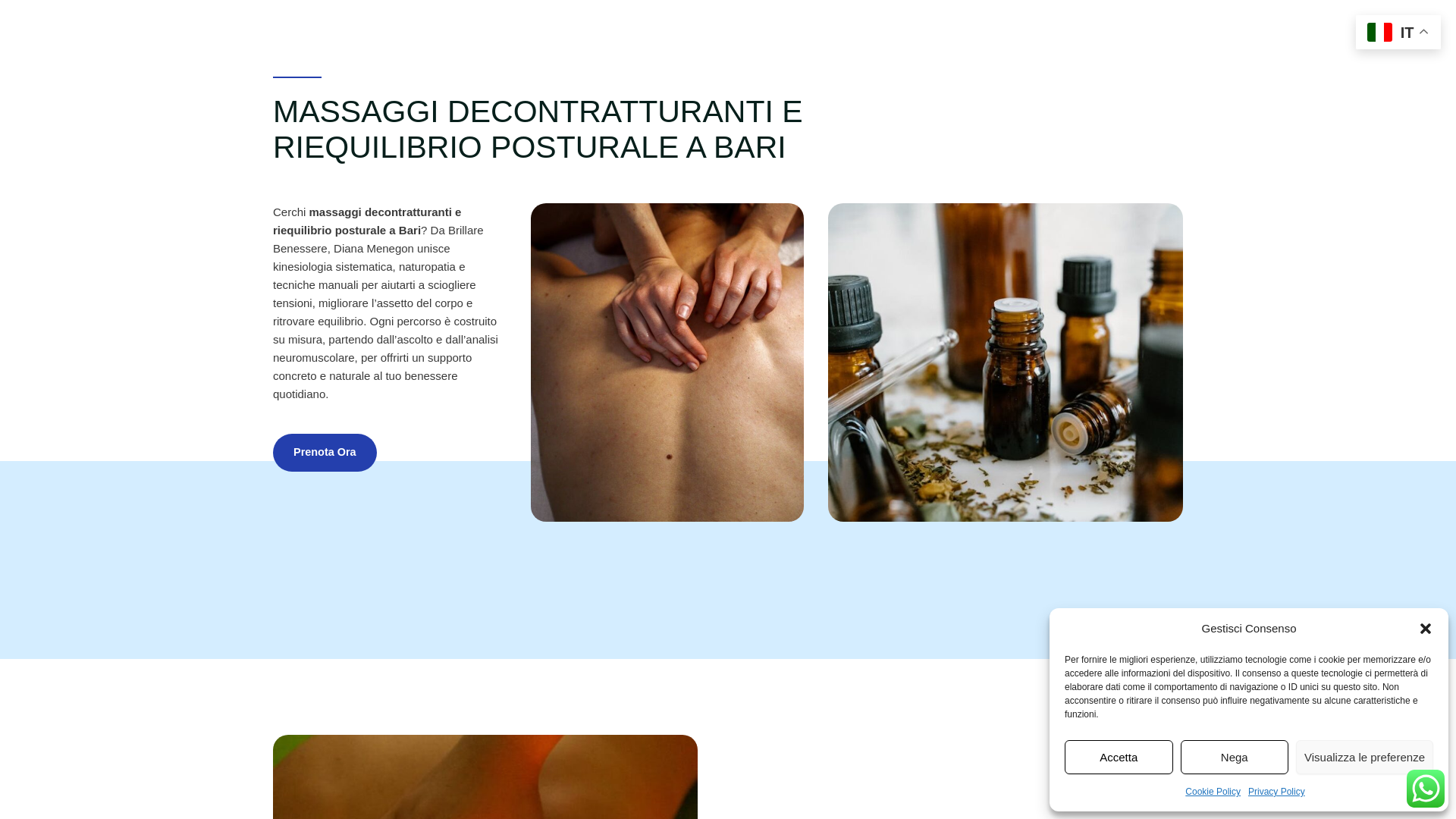 website screenshot of https://brillarebenessere.com