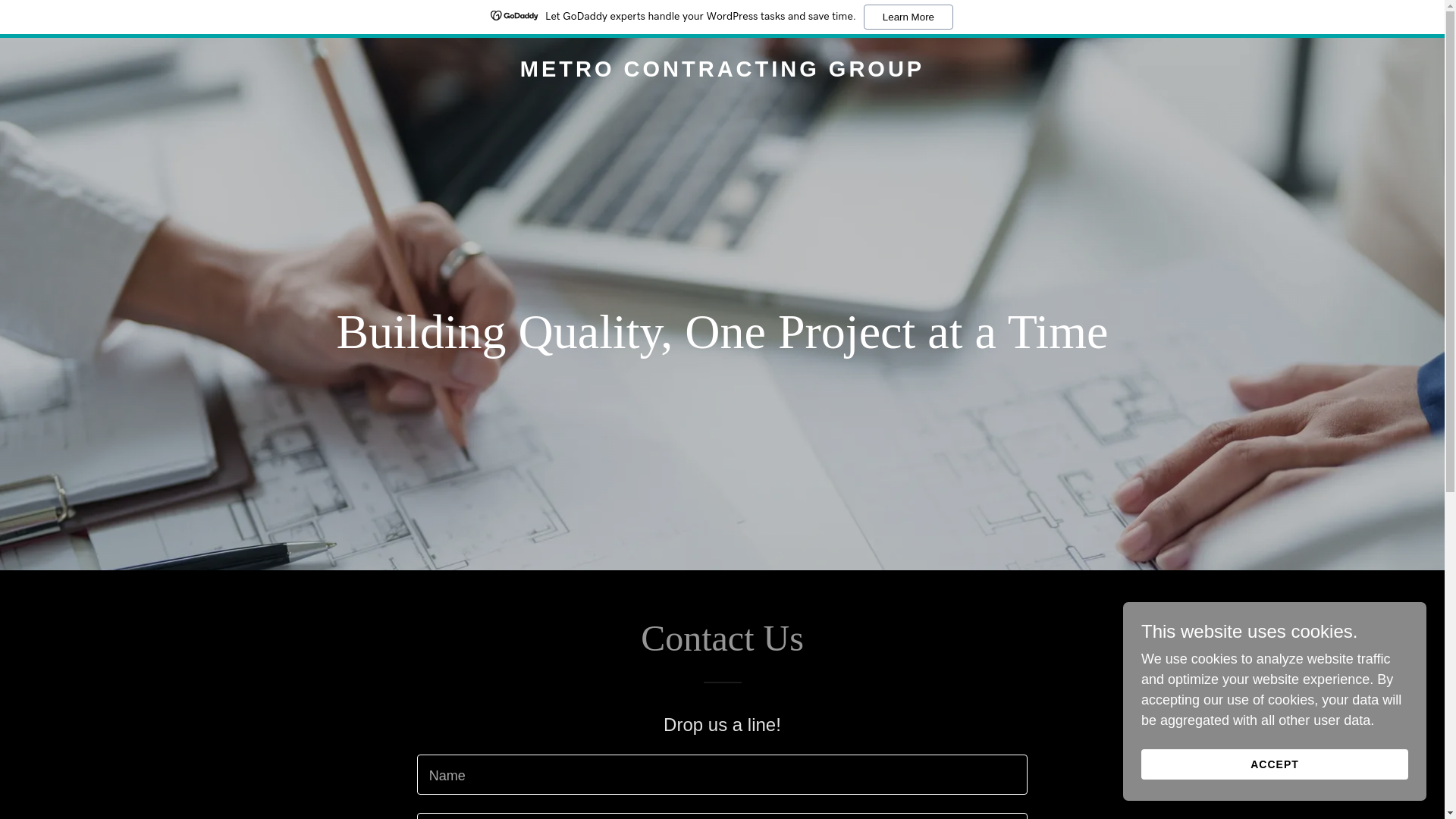 website screenshot of https://metrocontractinggroup.com/