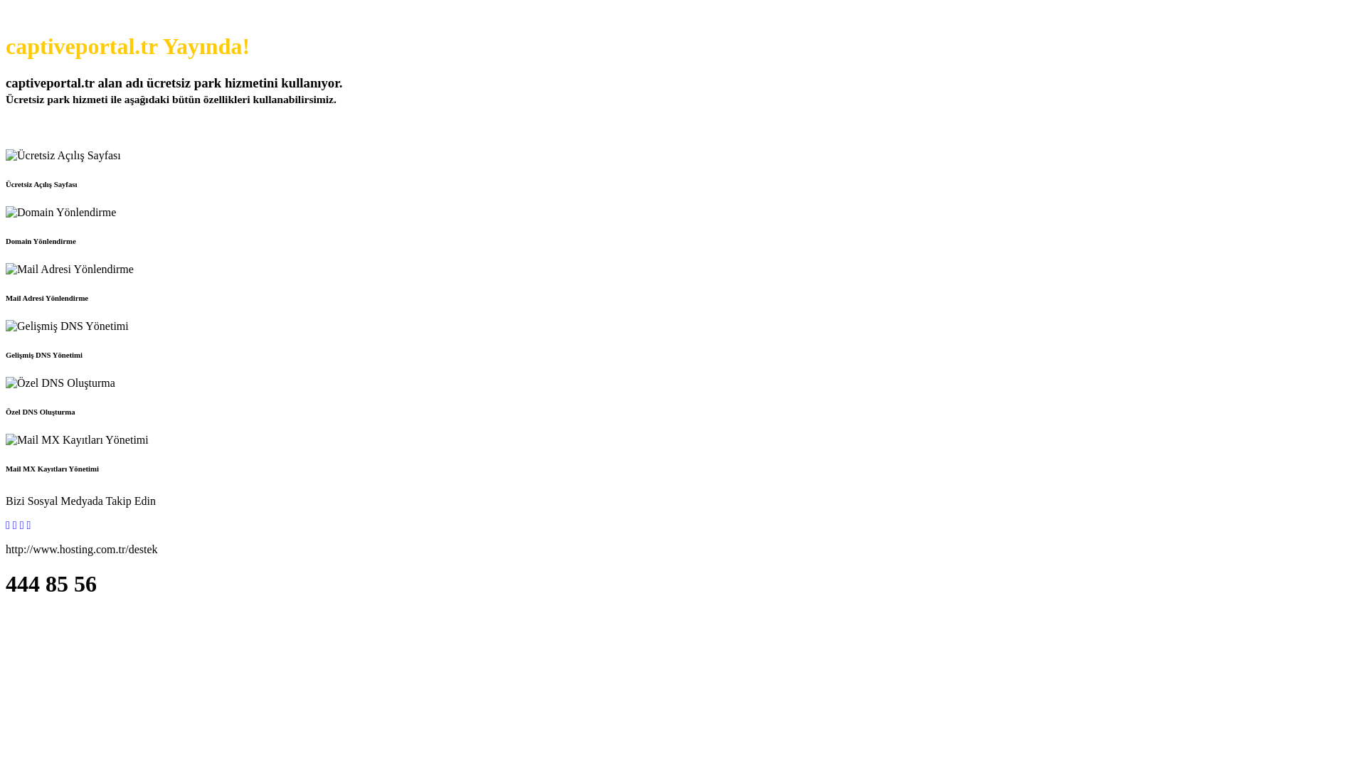 website screenshot of https://captiveportal.tr/