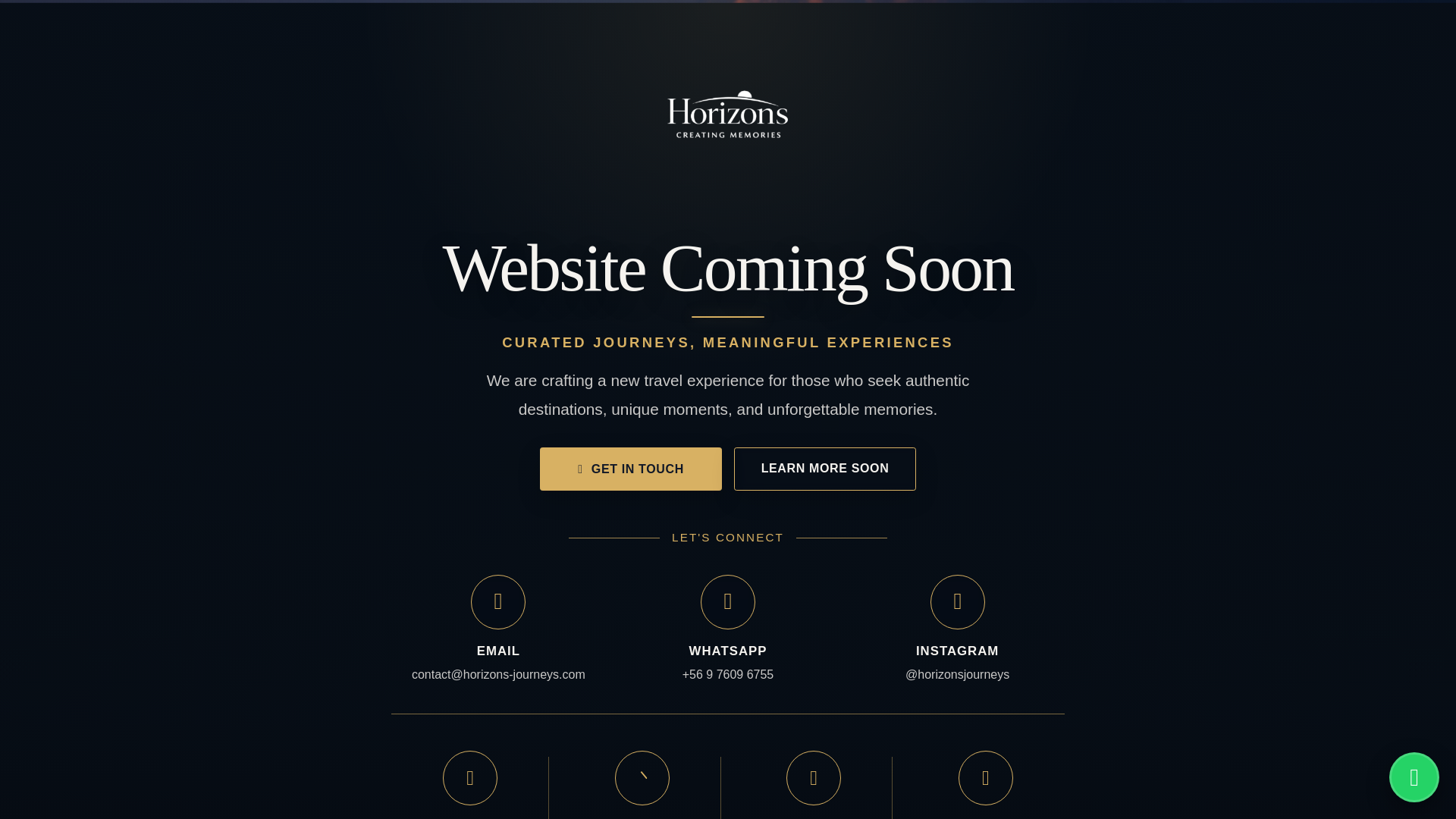 website screenshot of https://horizons-journeys.com/